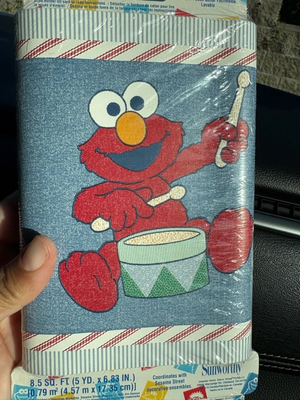 vintage 1995 Sunworthy Sesame Street pre-pasted wallpaper border set of 2 New